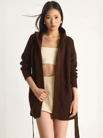 Cardigan Bianco Lucci en marron