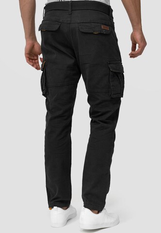 INDICODE JEANS Regular Cargobroek 'Mathen' in Zwart