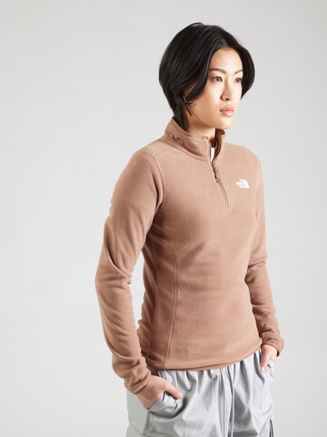 THE NORTH FACE Sports sweater '100 GLACIER' in Brown: front