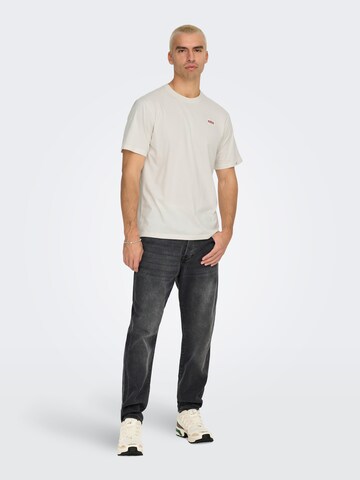 Maglietta 'ONSDAWSON' di Only & Sons in bianco