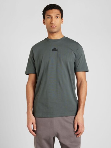 ADIDAS SPORTSWEAR Performance Shirt 'FRACTAL' in Grey: front
