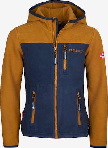 TROLLKIDS Fleece Jacket in Brown: front