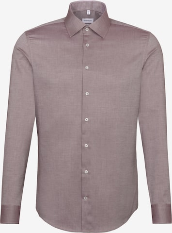 Chemise business SEIDENSTICKER en marron : devant