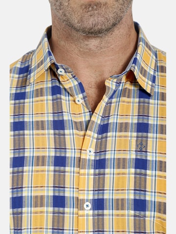 Charles Colby Comfort fit Button Up Shirt ' Duke Nelo ' in Yellow