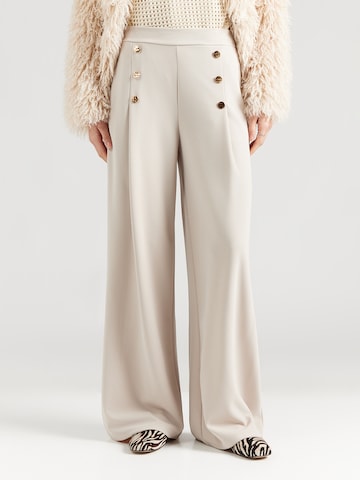 ABOUT YOU Szeroka nogawka Spodnie w kant 'Jessa' w kolorze beżowy: przód