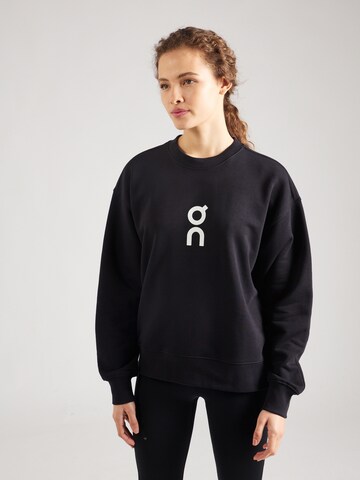 On Sportief sweatshirt 'Club' in Zwart: voorkant