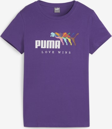 PUMA Performance Shirt 'Ess+ Love Wins' in Purple: front