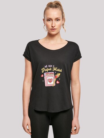 T-shirt 'We Are A Perfect Match Love' F4NT4STIC en noir : devant