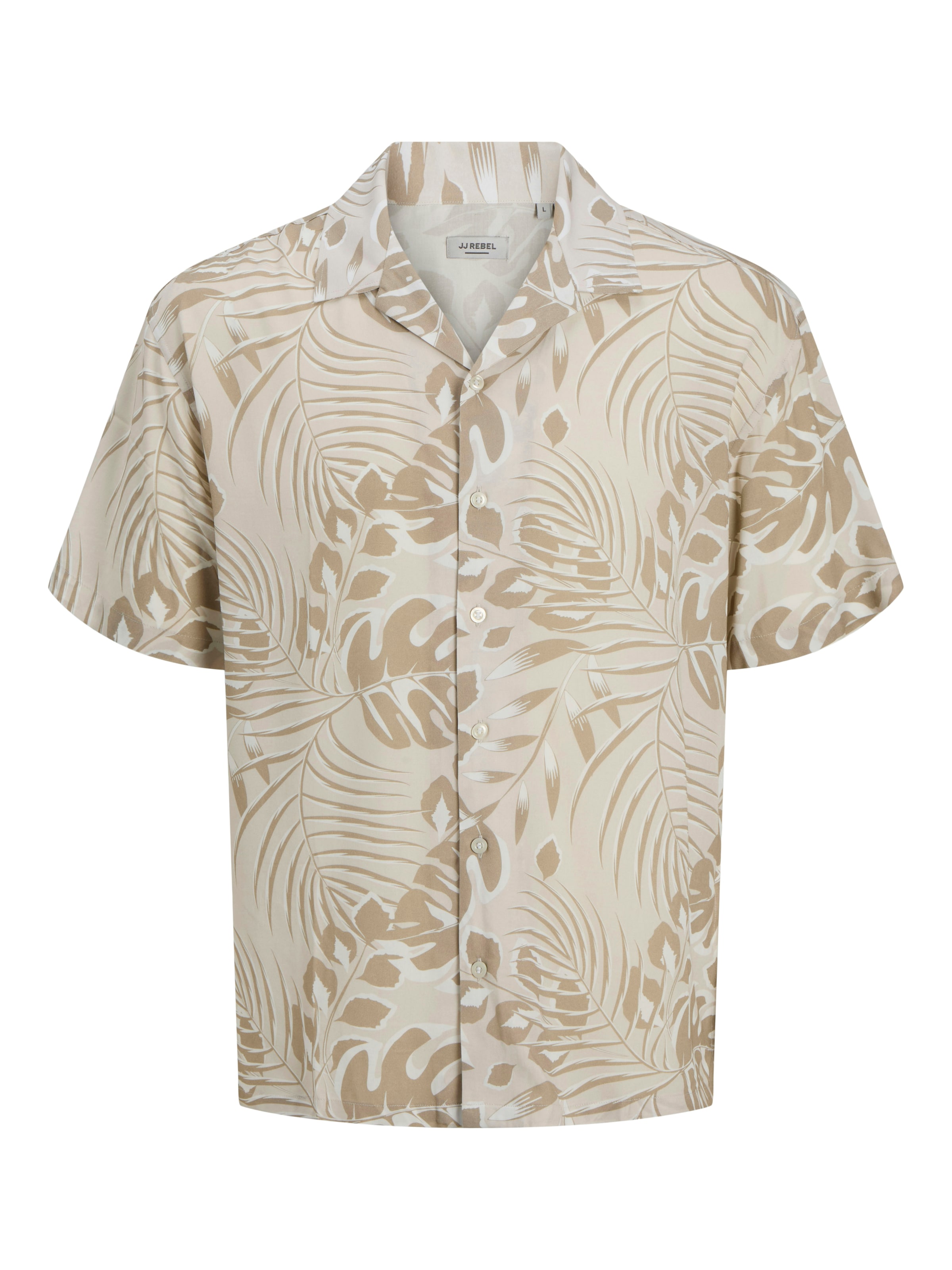 JJ Rebel Košeľa 'JREBBLOOM RESORT' - Béžová: predná strana