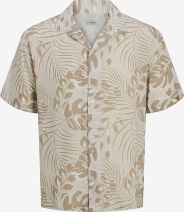 Fit confort Chemise 'JREBBLOOM RESORT' JJ Rebel en beige : devant