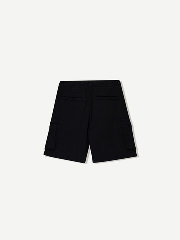 Bershka Loosefit Cargobukser i sort