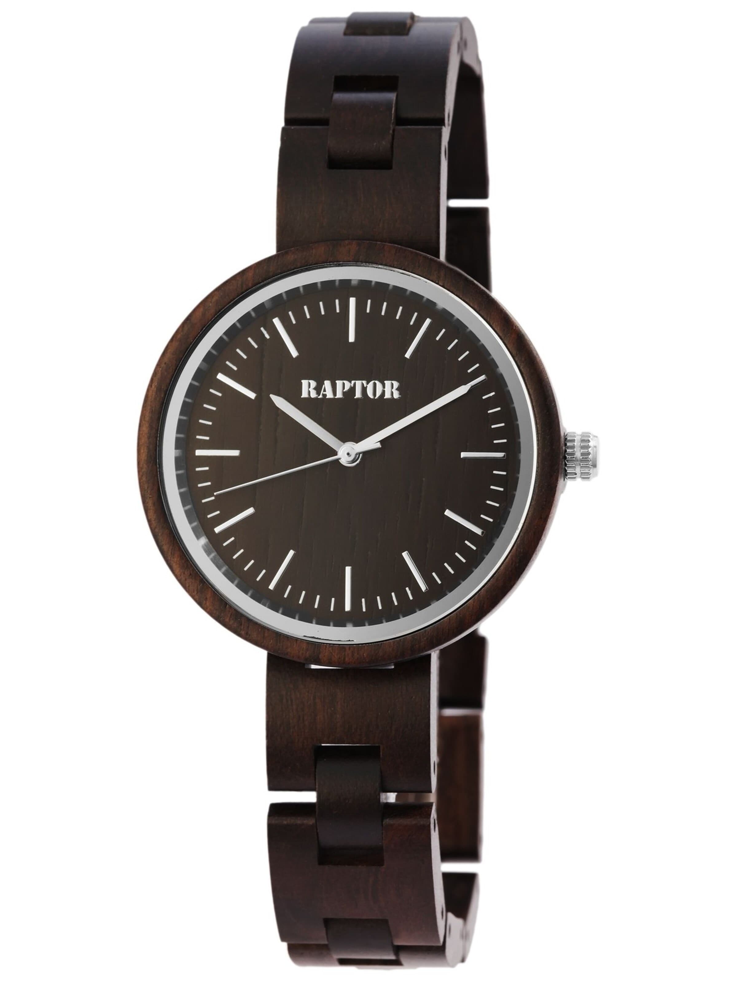 Raptor Analog Watch 'Bodilla, Mineralglas' in Brown: front
