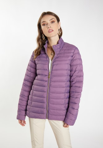 Veste mi-saison faina en violet : devant