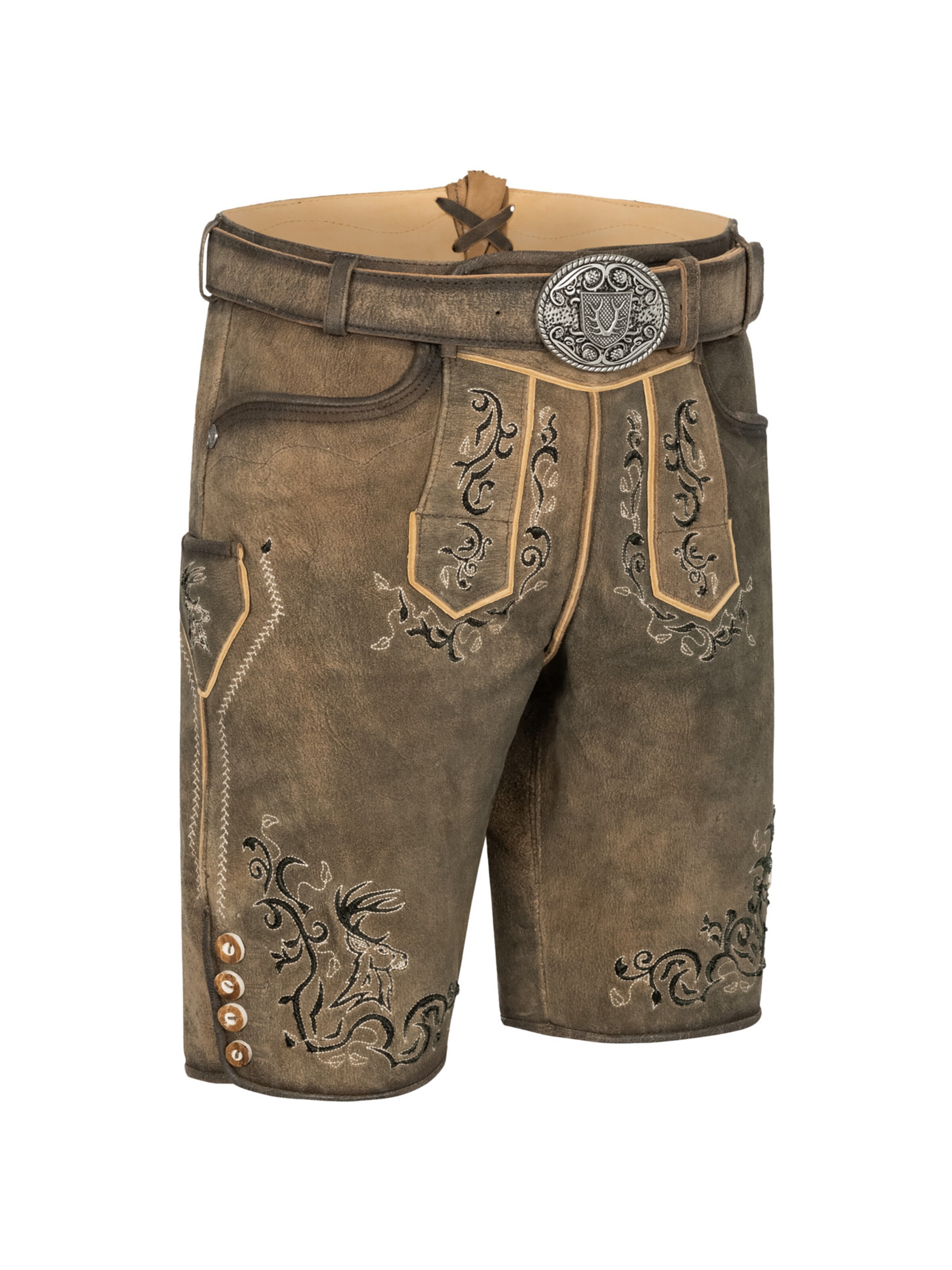 Krüger Buam Regular Trachtenhose 'Ismael' in Braun