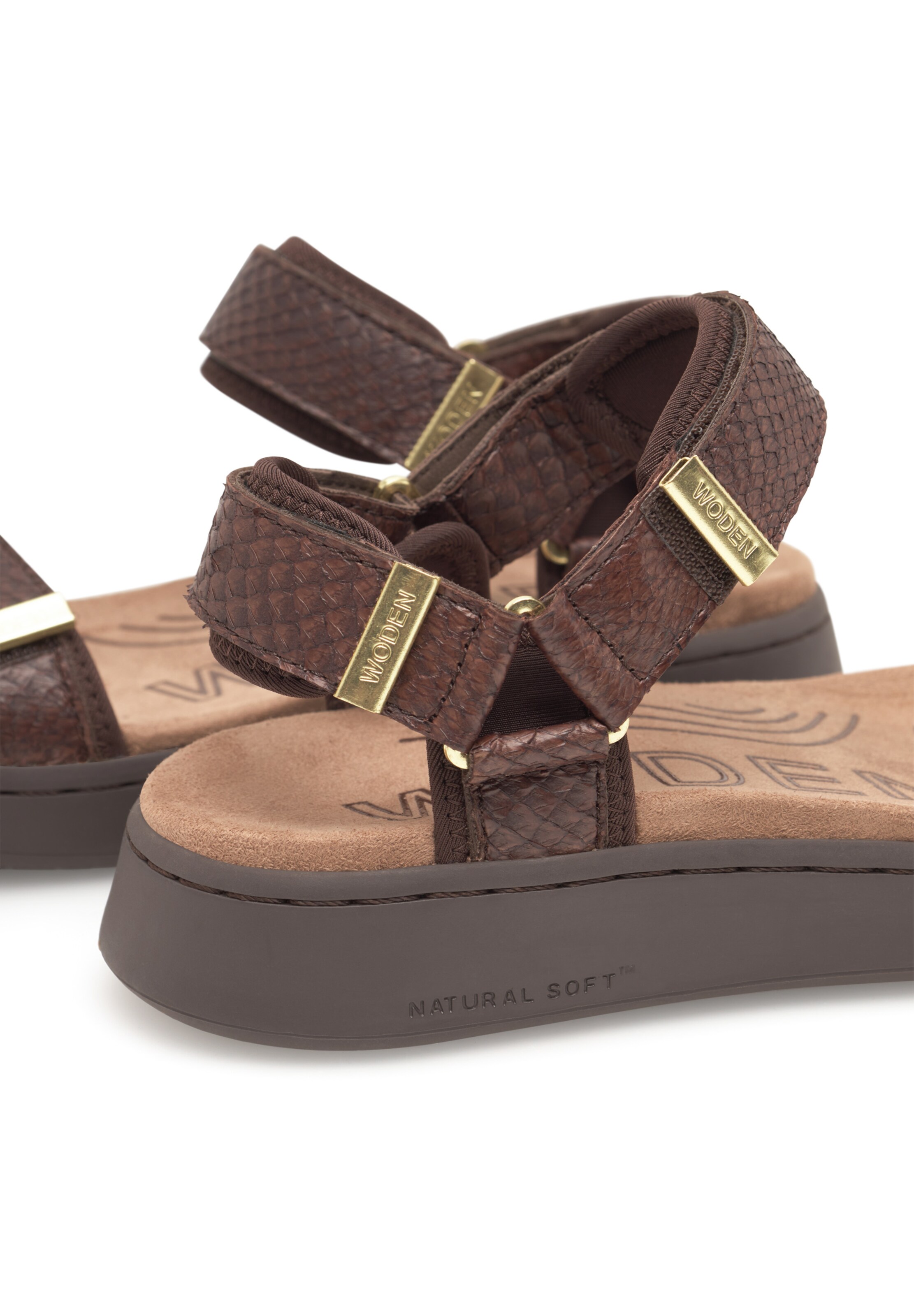 WODEN Sandaler 'Line Fish' i brun