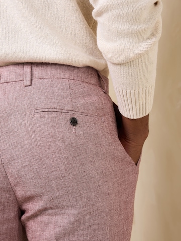 Next Normalny krój Spodnie w kant w kolorze różowy