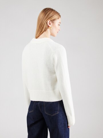Calvin Klein Jeans Pletena jopa | bela barva