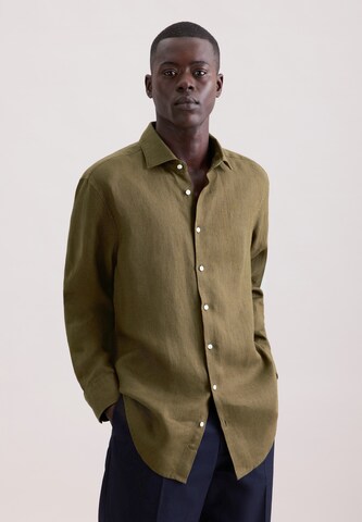 Coupe regular Chemise SEIDENSTICKER en vert : devant