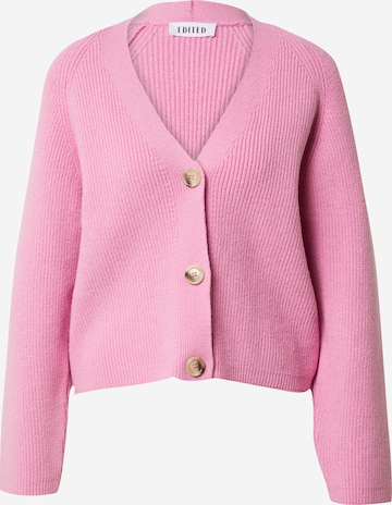 EDITED Knit Cardigan 'Logan' in Pink: front