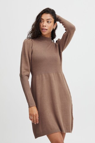b.young Strickkleid 'NONINA' in Beige: Vorderseite