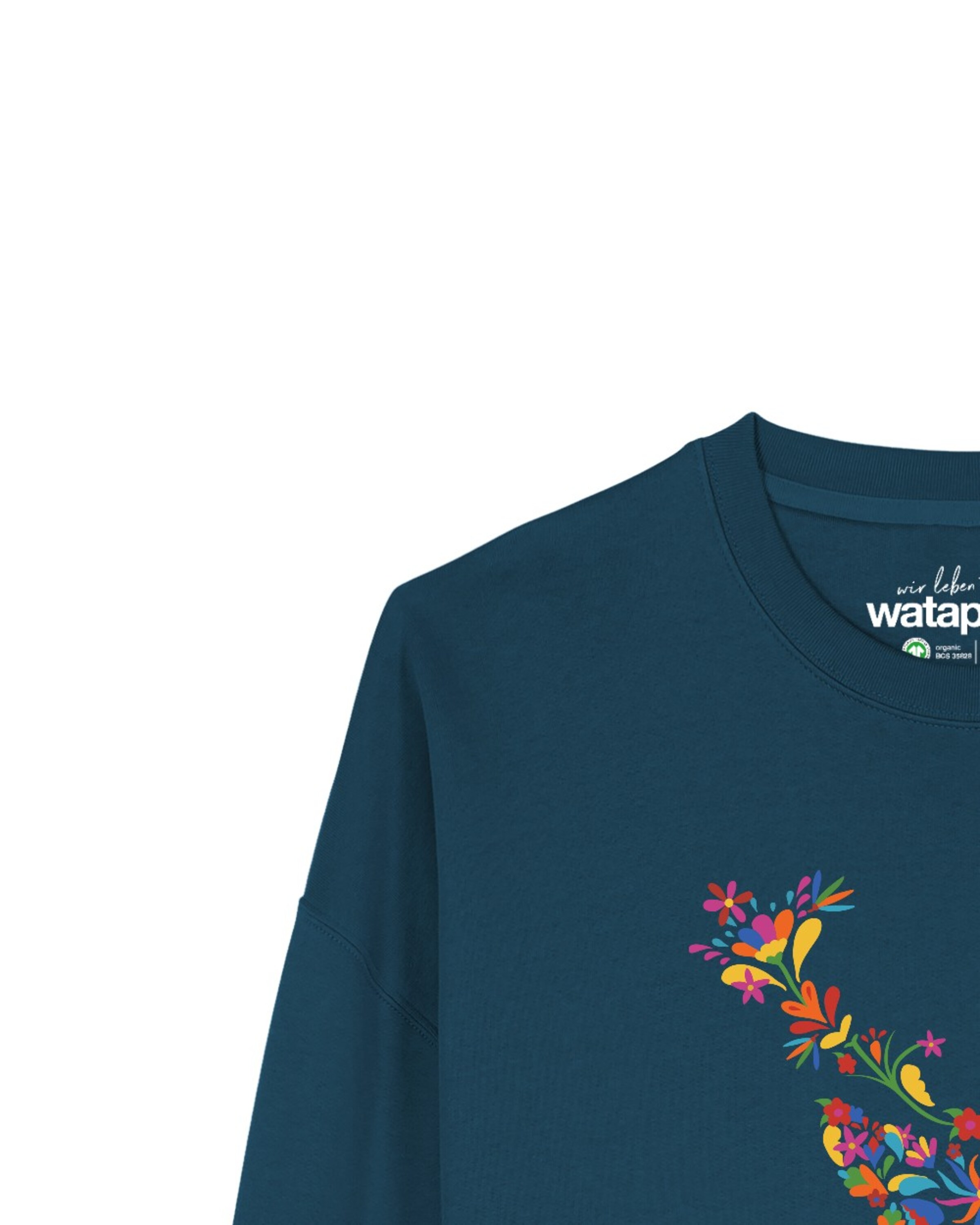 Watapparel Sweatshirt ' Floral Deer ' in Green