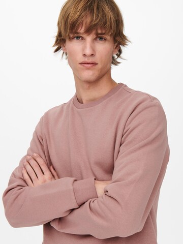 Only & Sons Regular Fit Sweatshirt 'Ceres' i pink