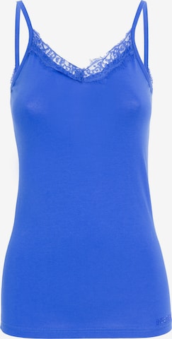 Influencer Top in Blauw: voorkant