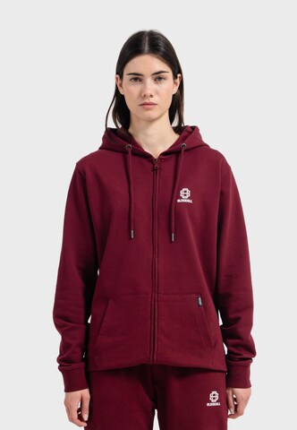Oldskull Zip-Up Hoodie 'Basic Oldskull 25' in Red: front