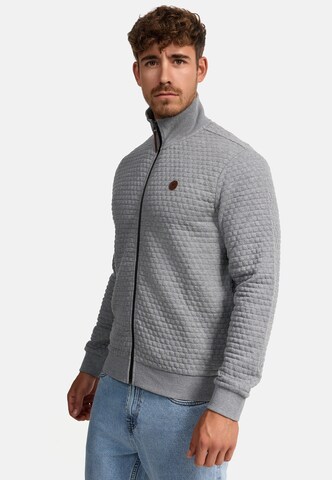 INDICODE JEANS Gebreid vest 'Bermie' in Grijs