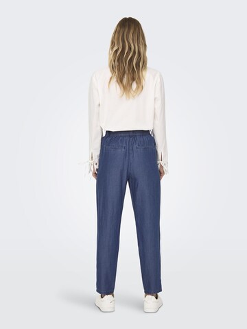 ONLY Tapered Bandplooibroek 'ONLPoptrash' in Blauw