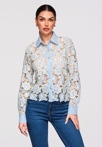 Ombre Blouse 'OW-SH-E0025' in Blauw: voorkant
