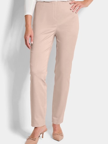 Goldner Regular Trousers 'Lousia' in Beige: front