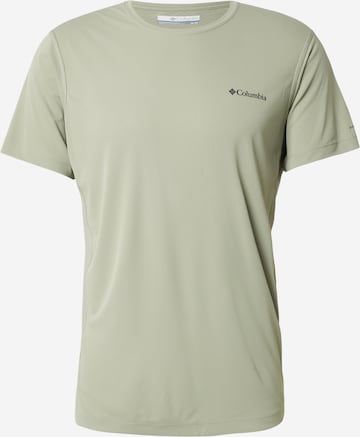 COLUMBIATehnička sportska majica 'Zero Rules™' - zelena boja: prednji dio