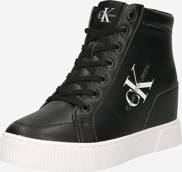 Calvin Klein Jeans High-Top Sneakers in Black: front
