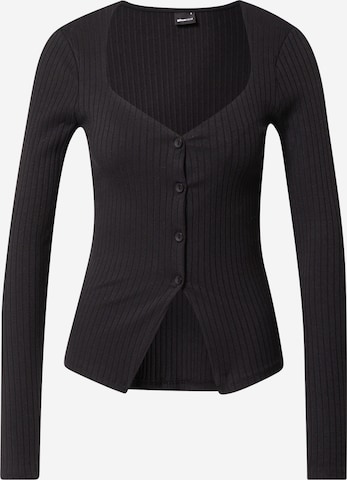 Gina Tricot Knit cardigan in Black: front