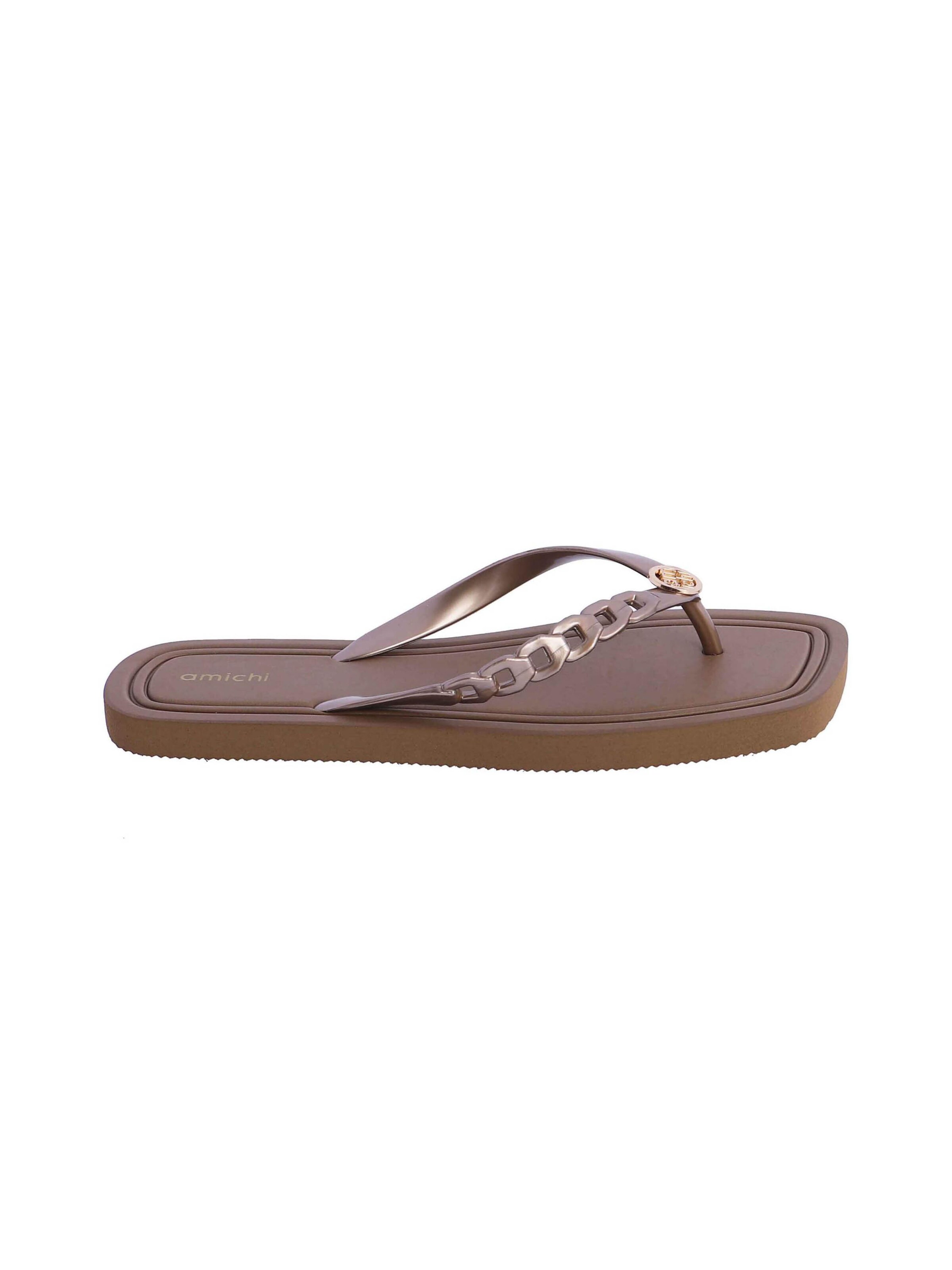 Amichi - Sandalias de dedo 'Chanclas de agua de dedo para mujer Erica de pvc y goma eva' en marrón: frente