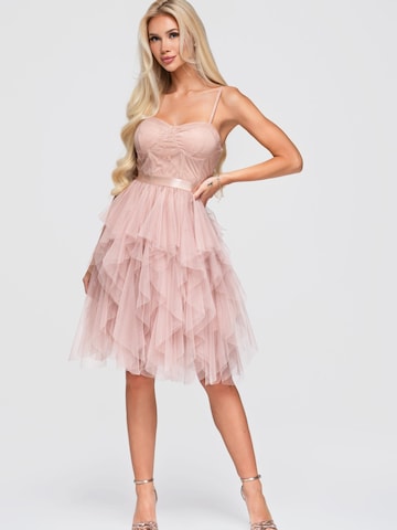 Robe de soirée Ombre en rose : devant
