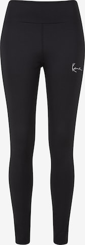 Skinny Leggings de la Karl Kani pe negru: față