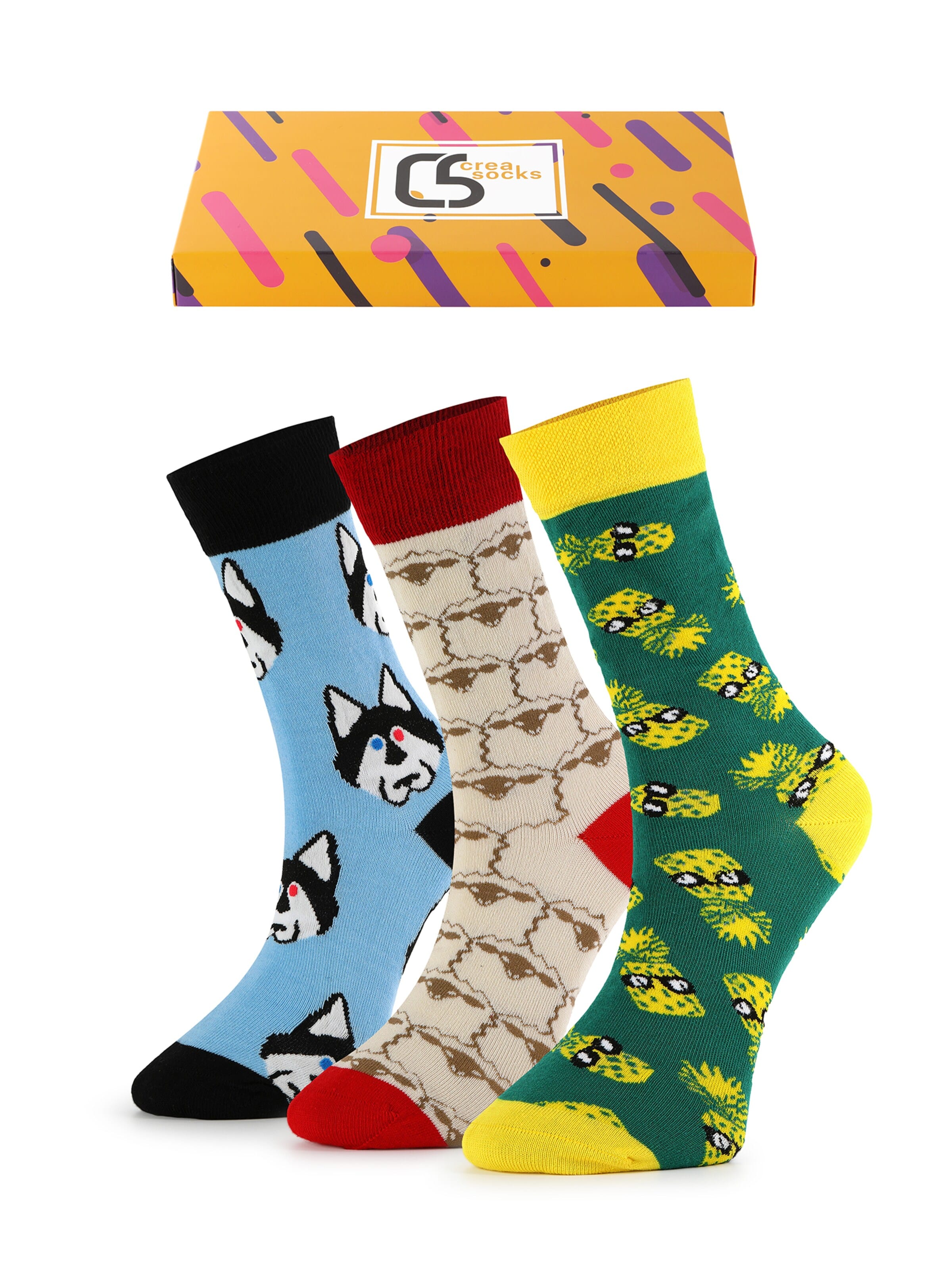 Crea Socks Sukat 'Bunt' värissä monivärinen: etupuoli