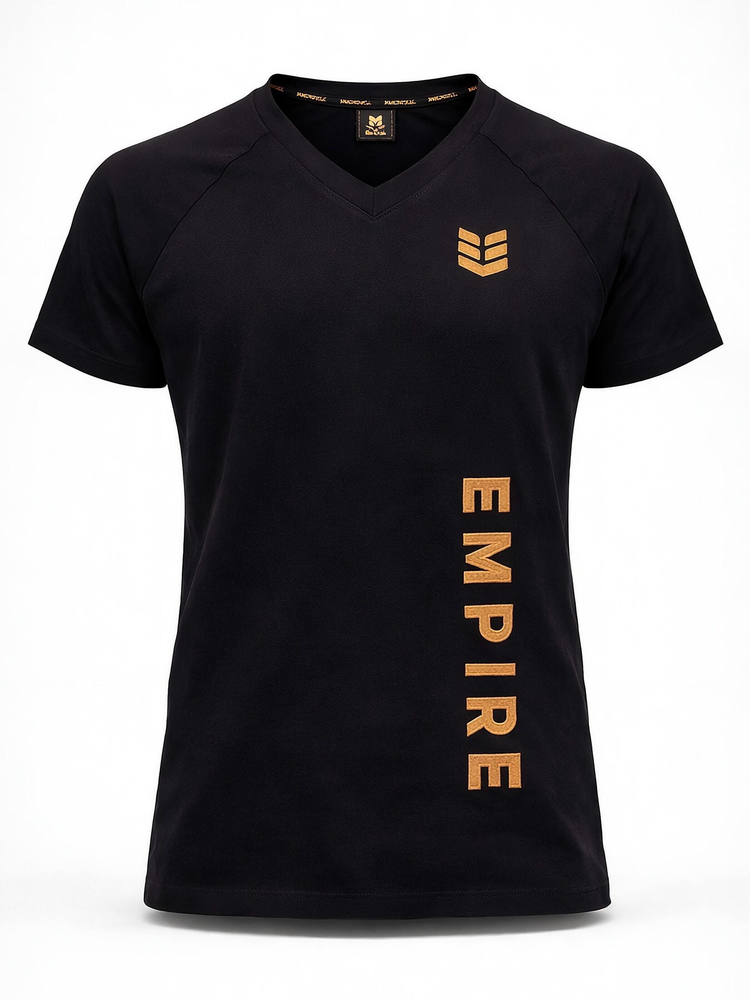 Empire Embodied Shirt 'T-Shirt Bio-Baumwolle slimfit' in Black: front