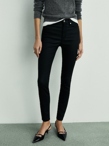 MANGO Slim fit Jeans 'ANNE' in Black: front
