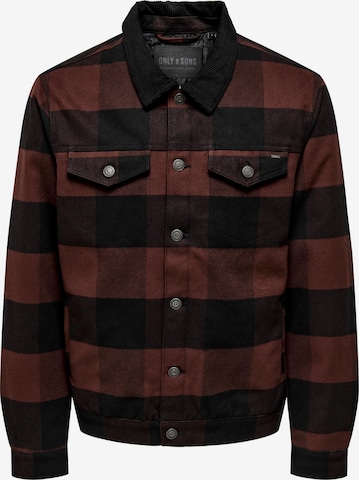 Only & Sons Between-Season Jacket in Brown: front