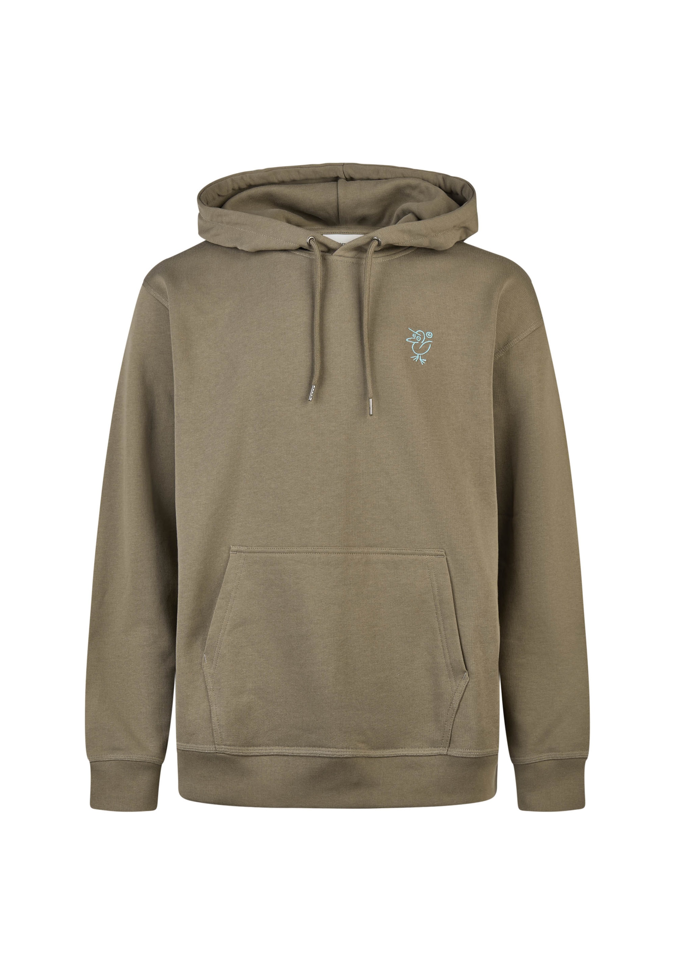 Cleptomanicx Sweatshirt 'Sketch Gull' in Braun: Vorderseite