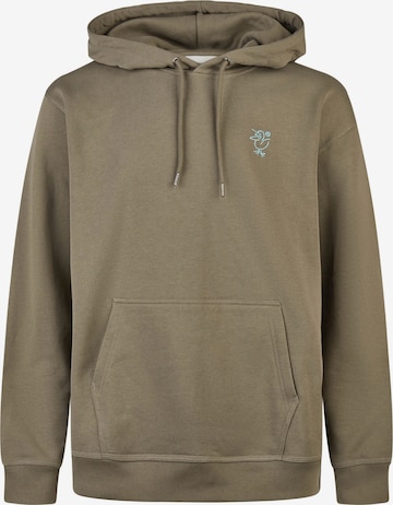 Cleptomanicx Sweatshirt 'Sketch Gull' in Braun: Vorderseite