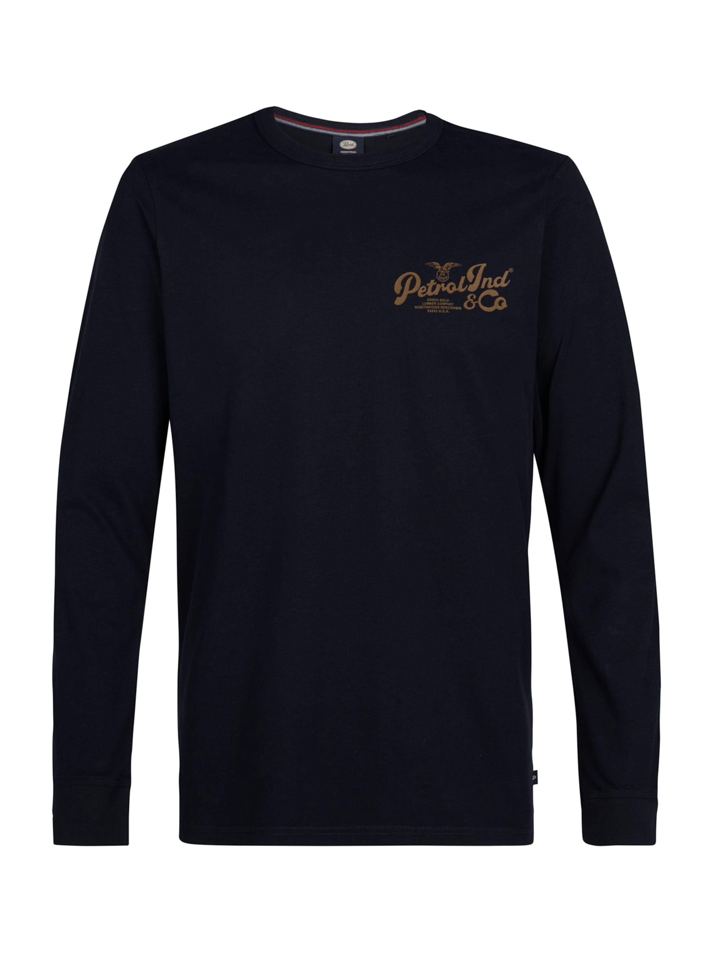 Petrol Industries - Camiseta en negro: frente