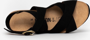 Bayton Strap sandal 'Murcia' in Black
