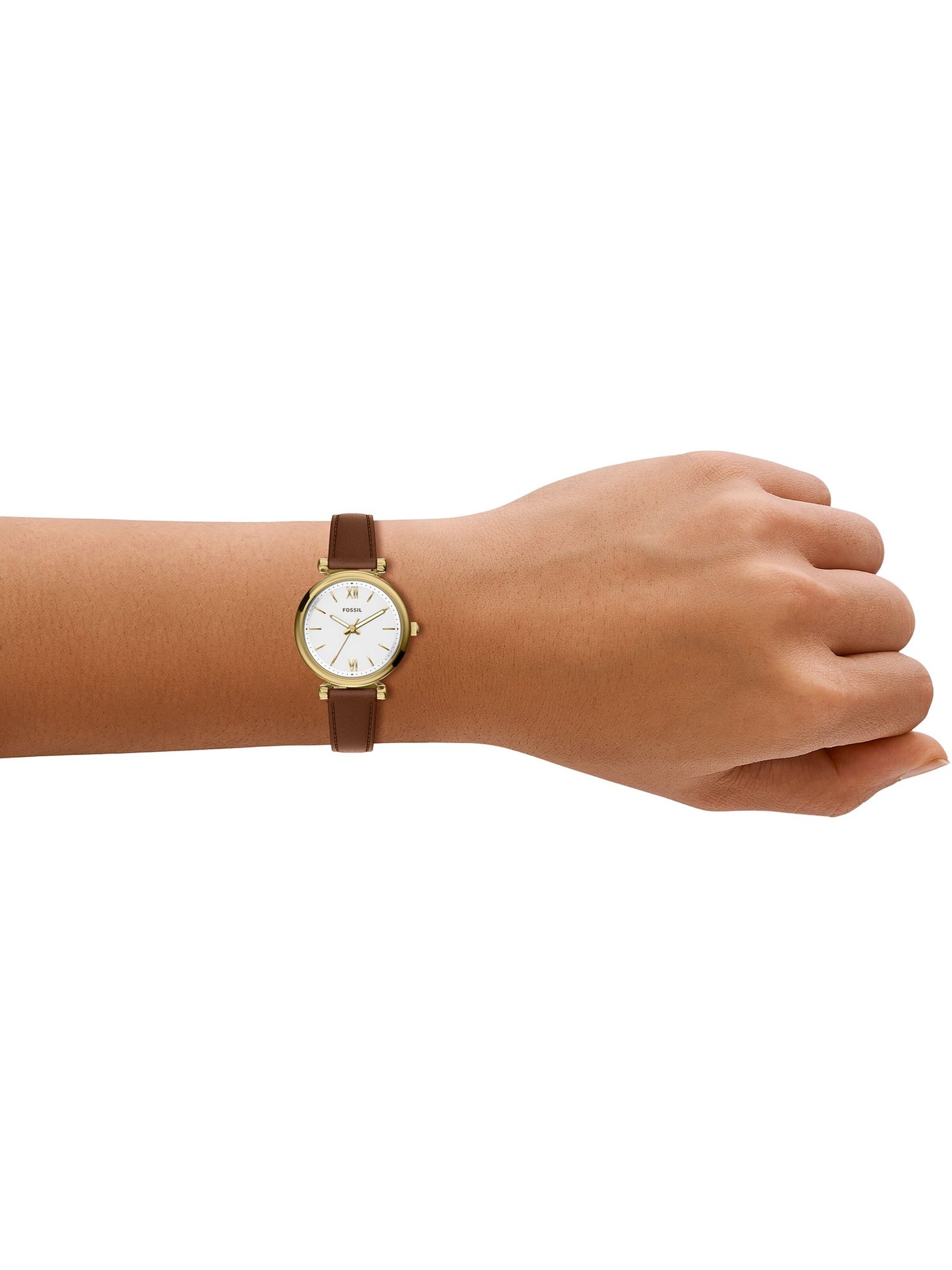 FOSSIL Analoguhr in Braun: Vorderseite