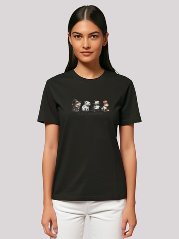 F4NT4STIC Shirt 'Capy Halloween capybara' in Zwart: voorkant