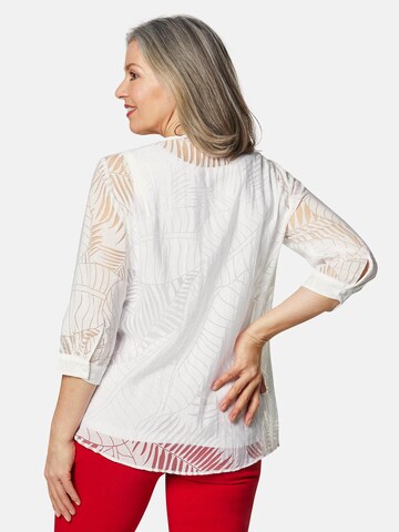 Goldner Blouse in Wit