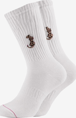 ooley Ankle Socks in White: front